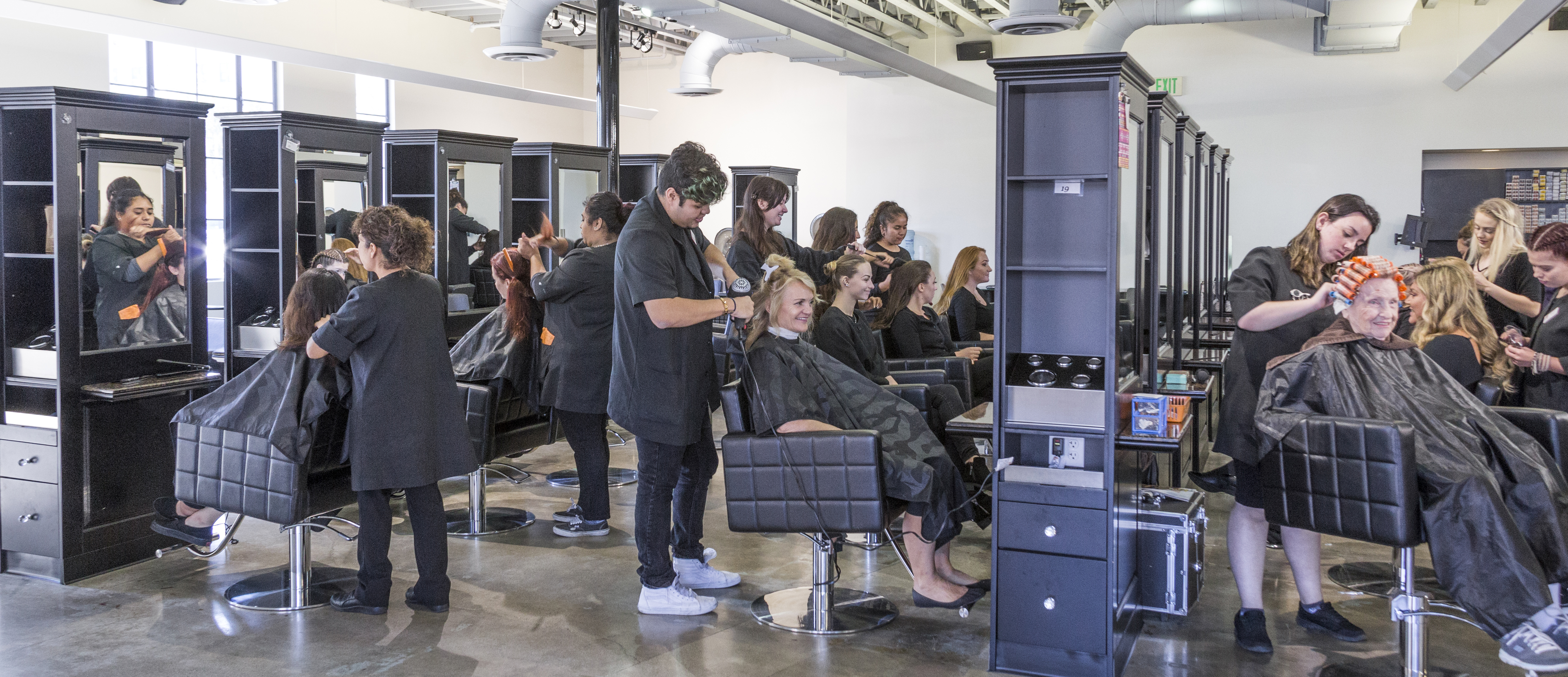 Cosmetology Academy working on clients