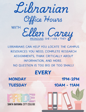 Library Office Hours with Ellen Carey